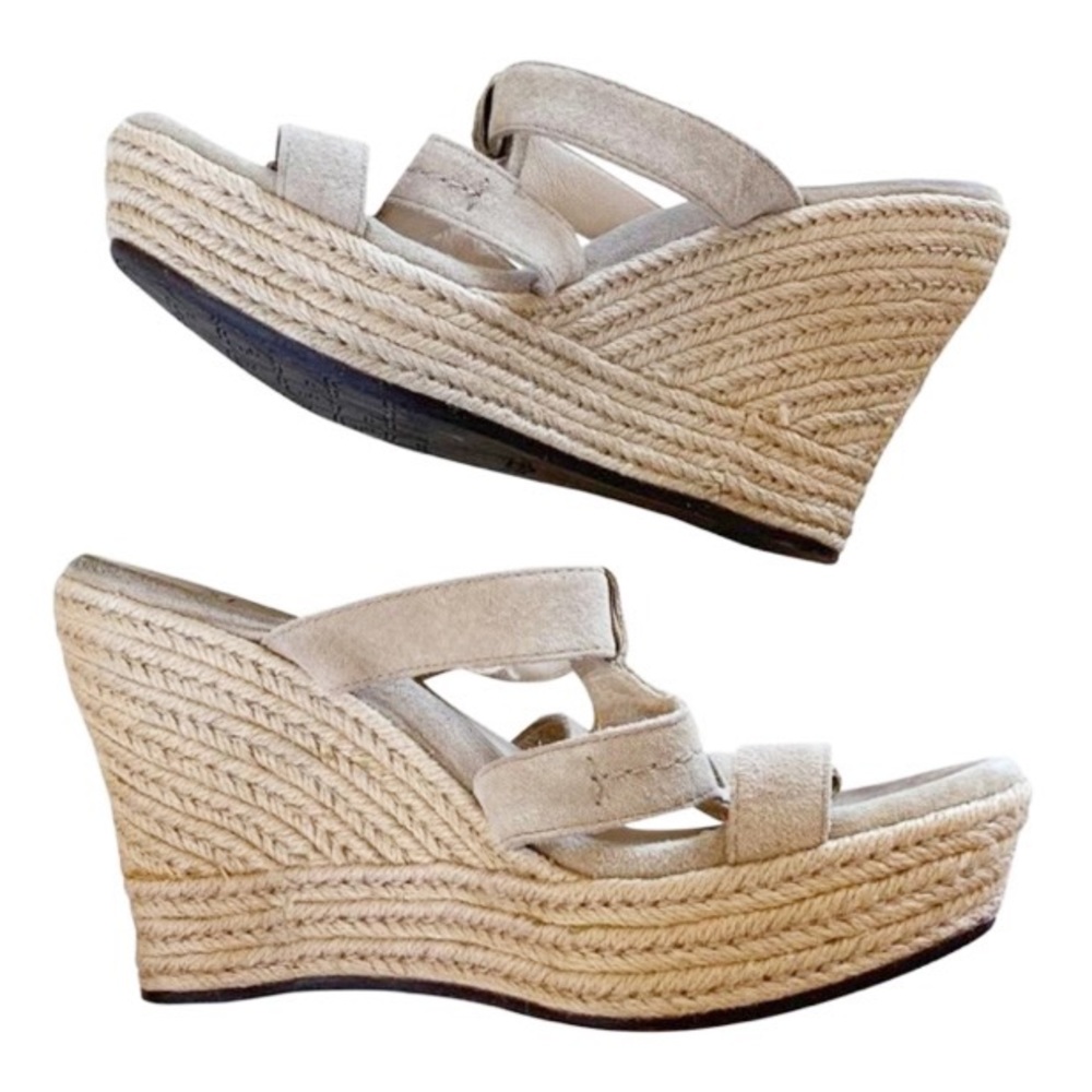 UGG Tawnie Suede Wedge Sandals Espadrille Wedges